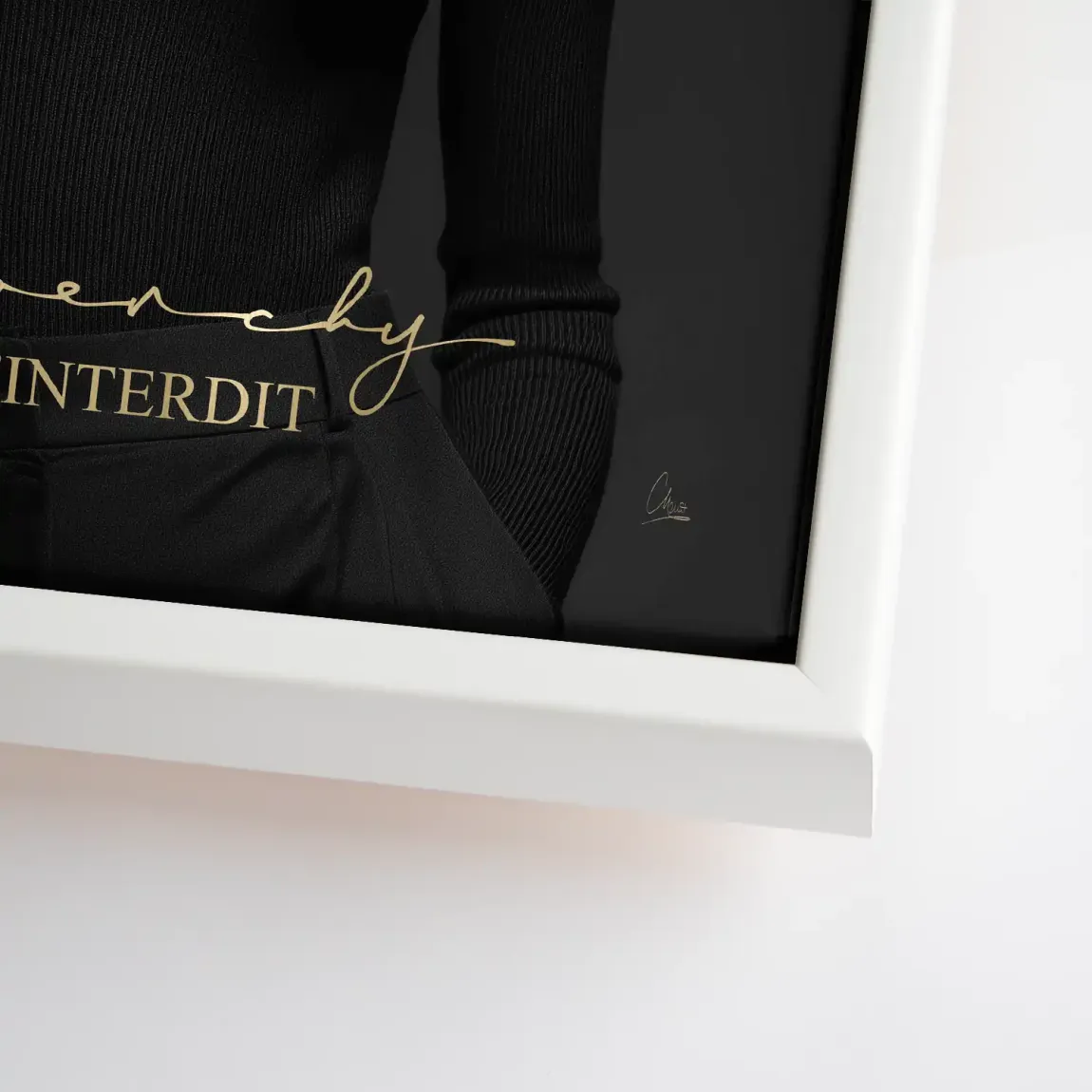 Audrey Givenchy Noir Leinwand Bild