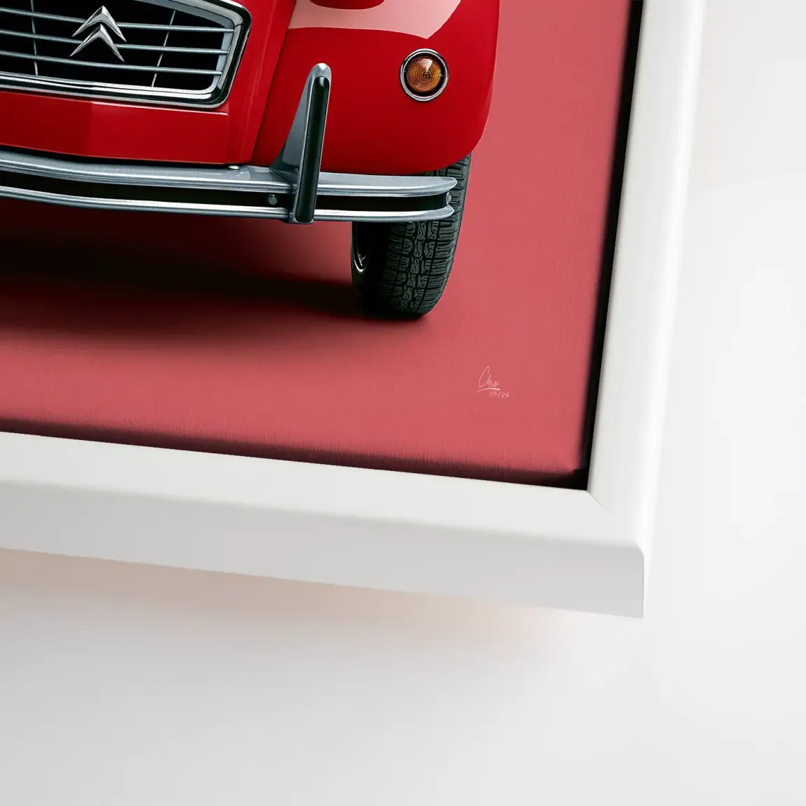Citroen 2CV Rouge Leinwand Bild