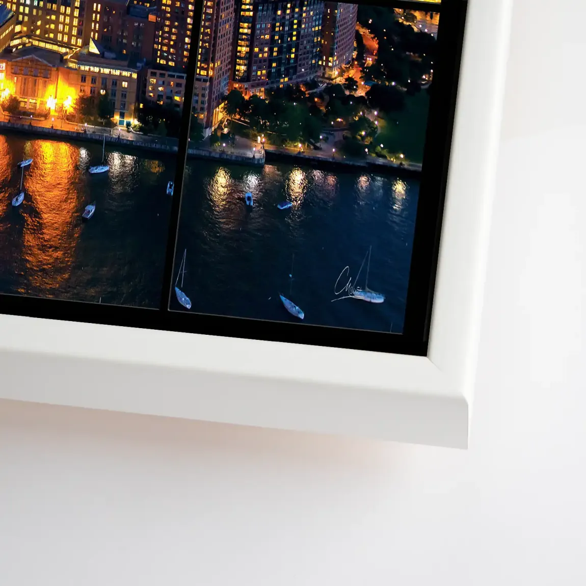 Skyline Lights New York Leinwand Bild