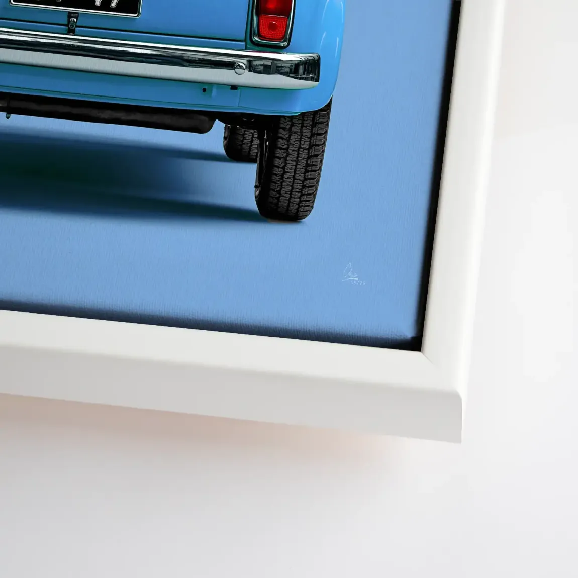 Fiat 500 Azzurro Leinwand Bild