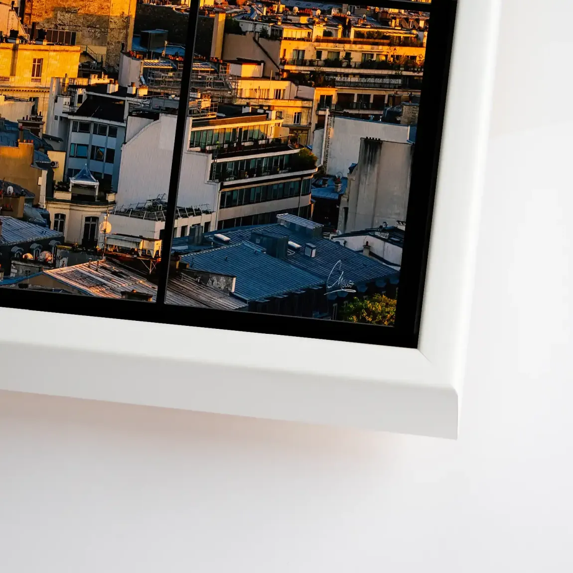 Sunset View Paris Leinwand Bild