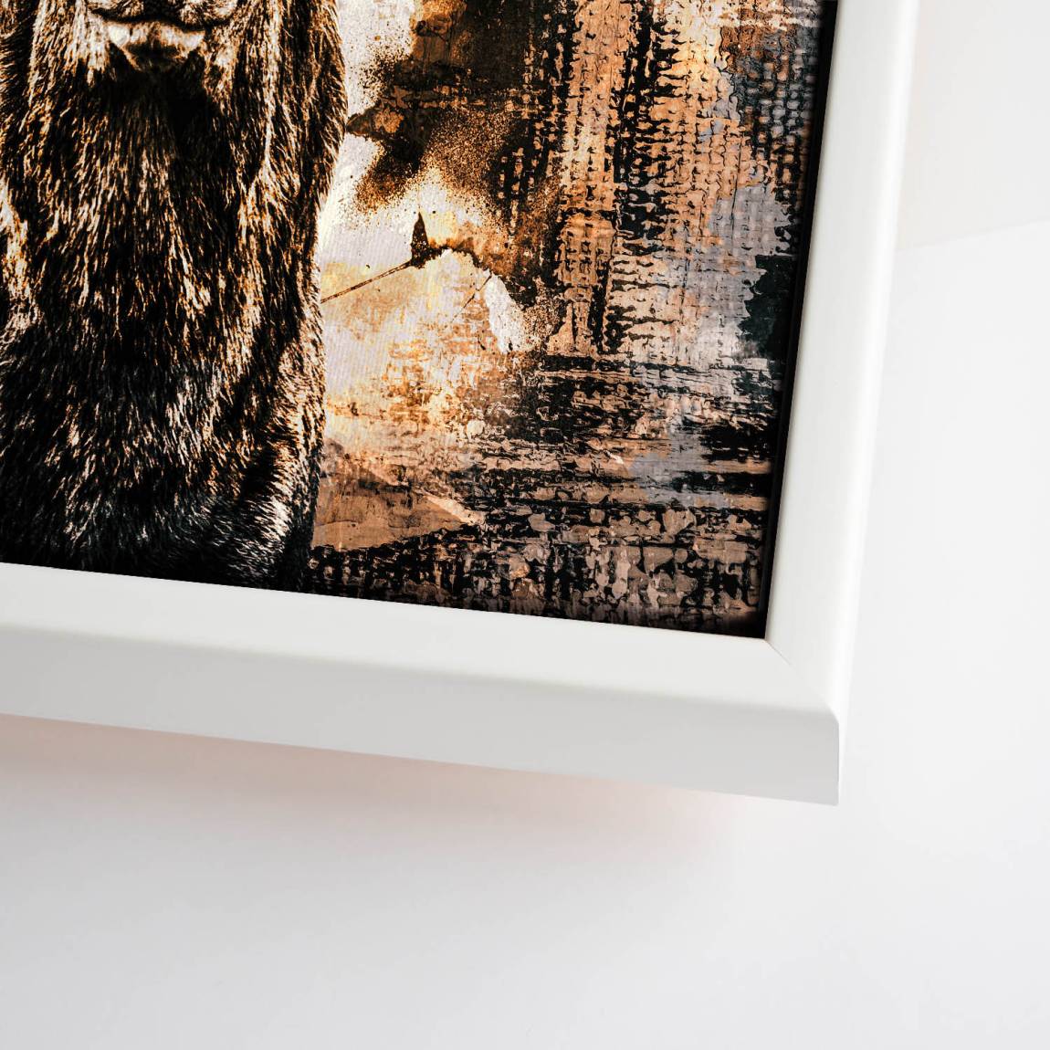 Hirsch Abstrakt Art Leinwand Bild