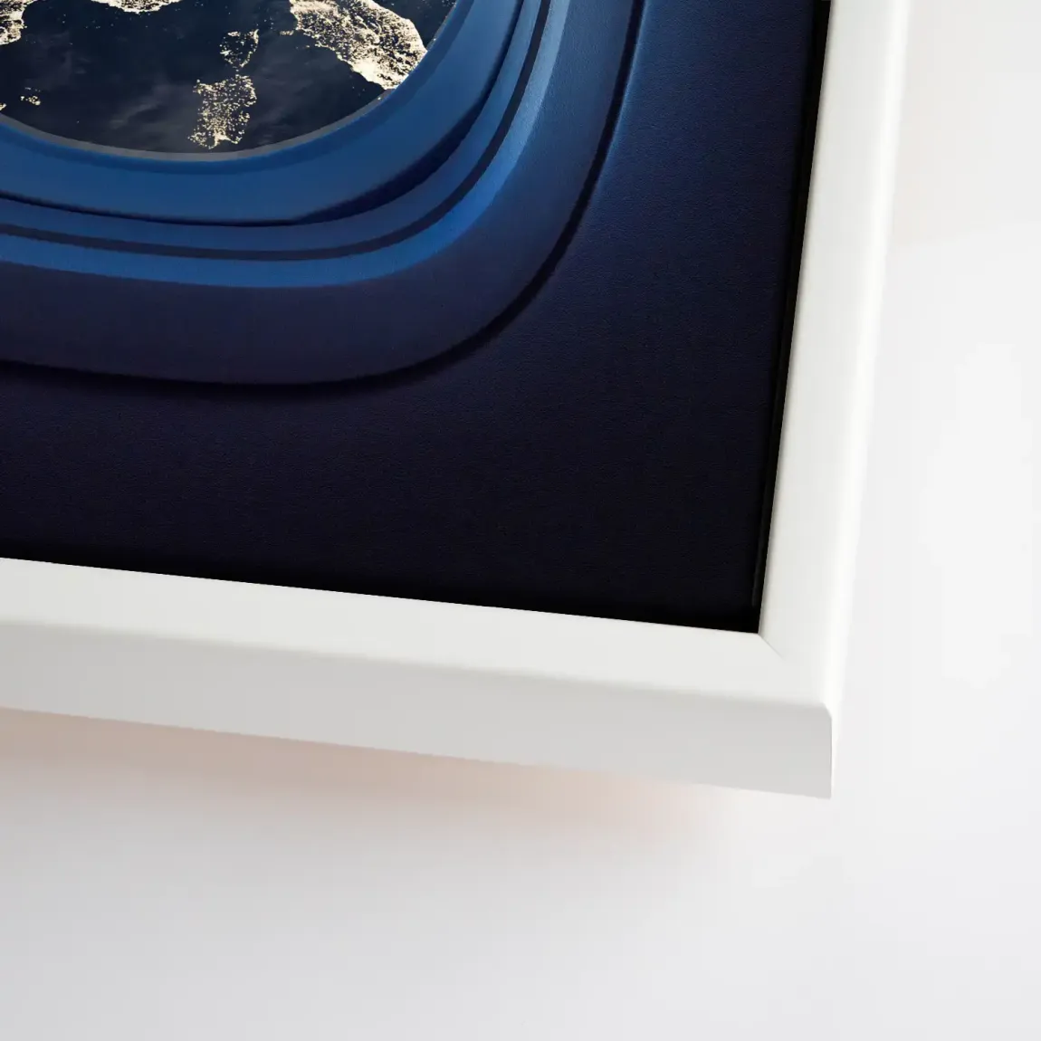 Flugzeugfenster Orbit Leinwand Bild