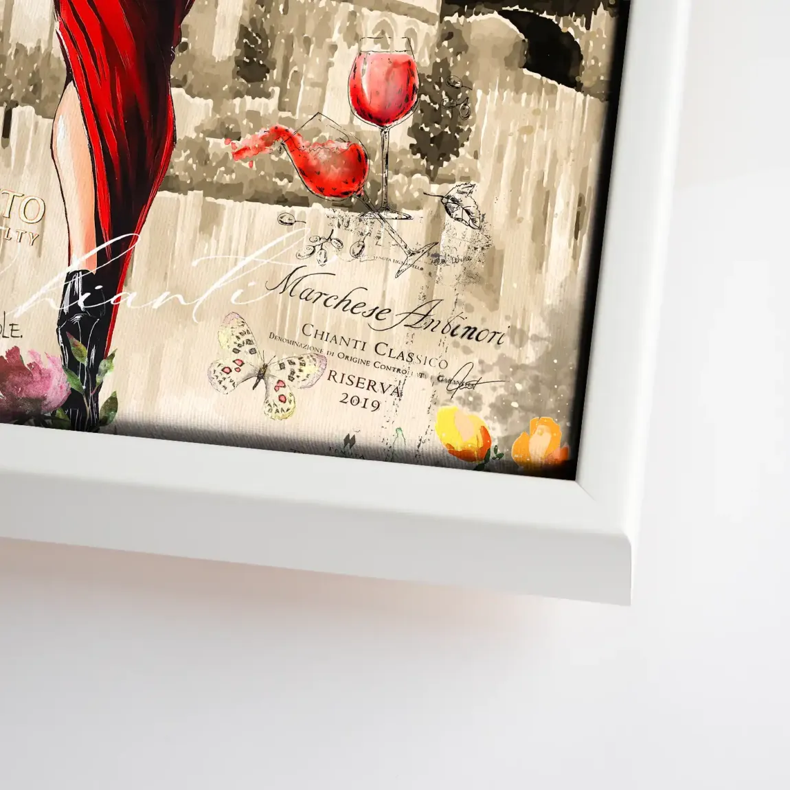 Dolce Vita Rosso Flair Leinwand Bild INGALERIE