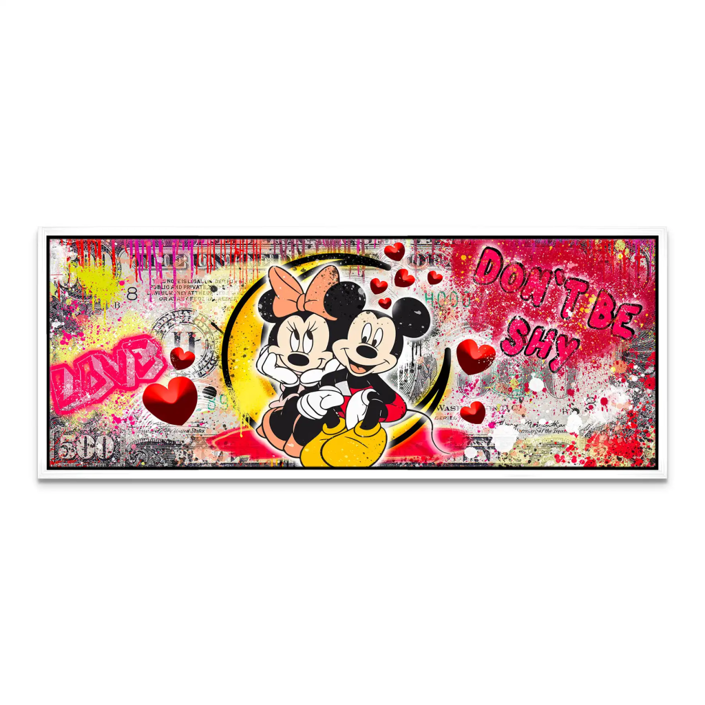 Micky Minnie Love Dollar Leinwand Bild INGALERIE