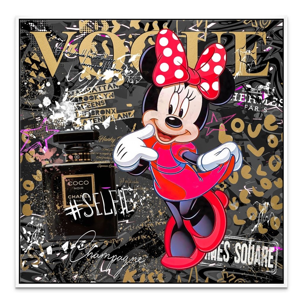 Minnie Vogue Gold Pop Art Leinwand Bild INGALERIE