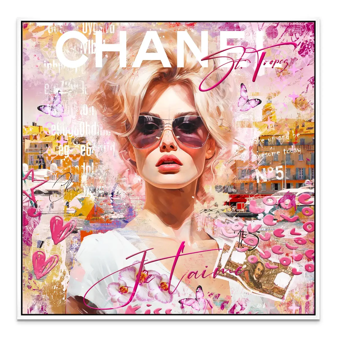 Bardot St Tropez Art Leinwand Bild