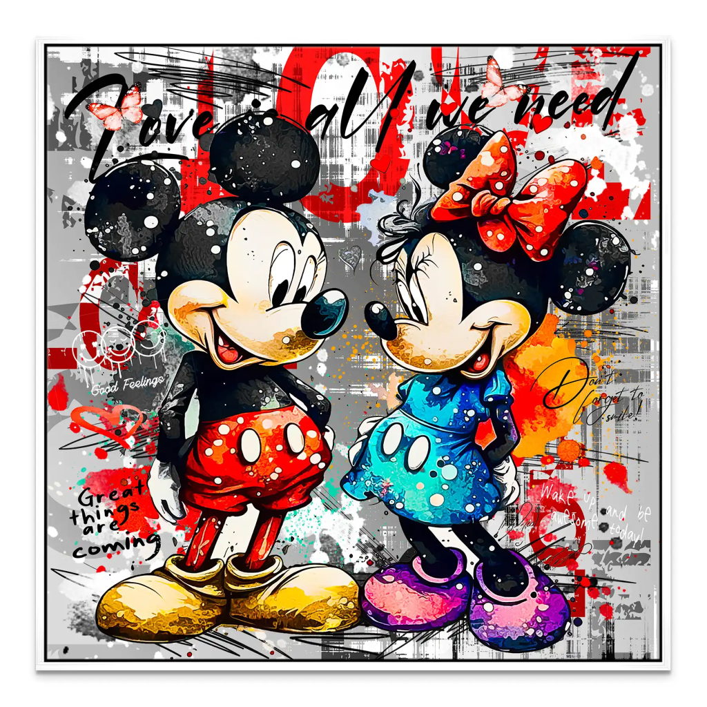 Micky Minnie Love Leinwand Bild INGALERIE