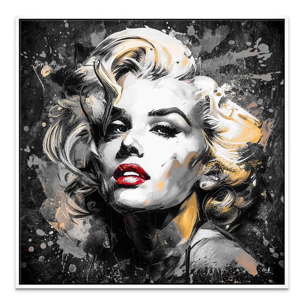 Marilyn Monroe Abstrakt Black Leinwand Bild INGALERIE