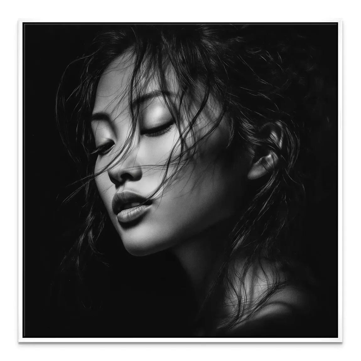 Asian Noir Portrait Leinwand Bild