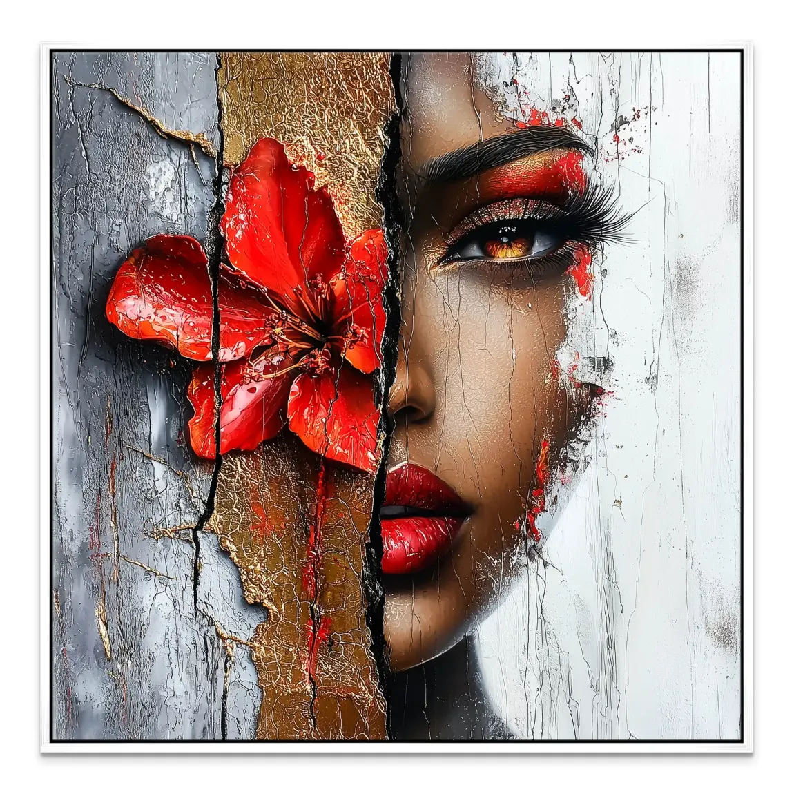 Red Blossom Beauty Leinwand Bild INGALERIE