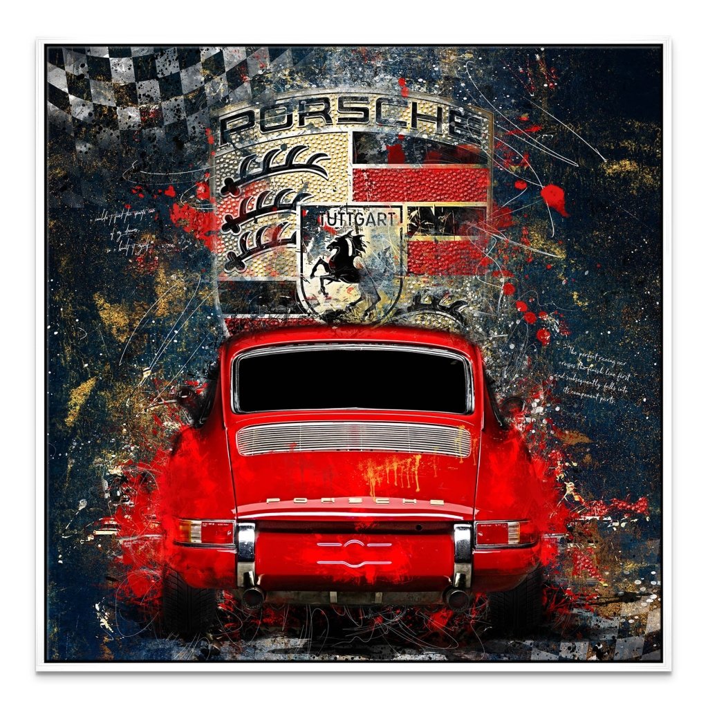 Porsche 911 Modern Abstrakt Leinwand Bild INGALERIE