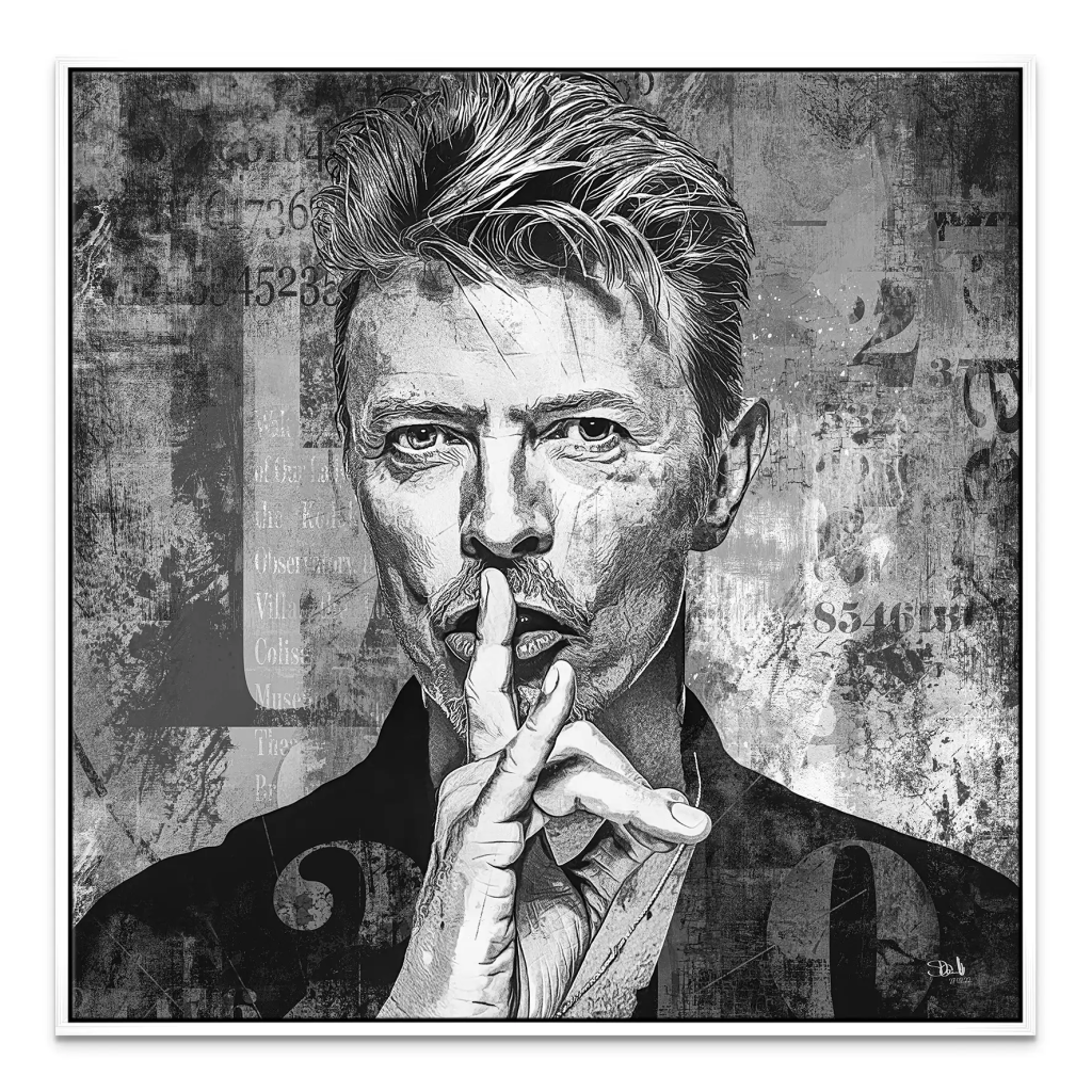 David Bowie Abstrakt Black Style Leinwand Bild INGALERIE