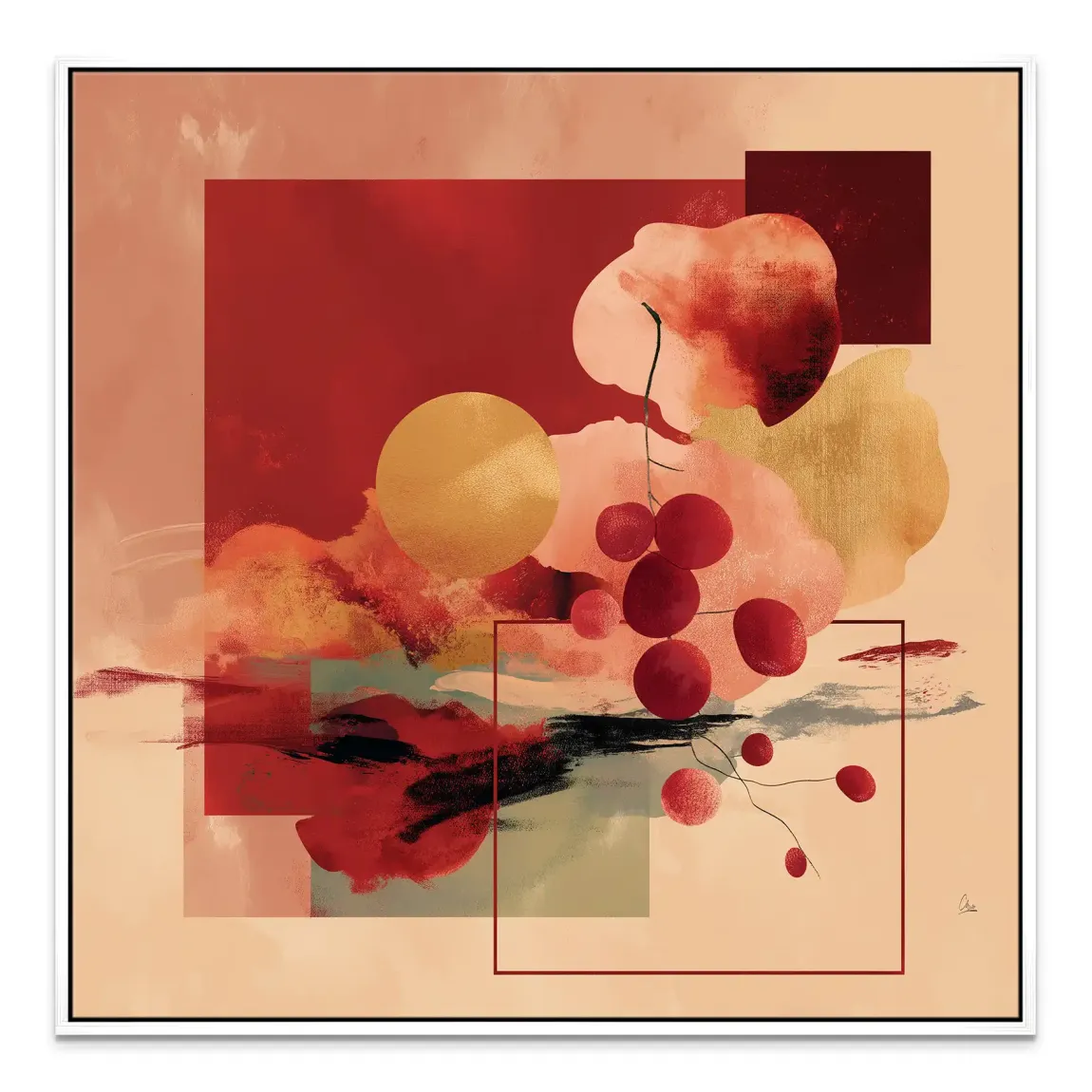 Scarlet Bloom Leinwand Bild