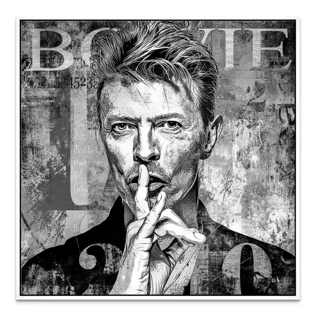 David Bowie Abstrakt Luxury Dark Style Leinwand Bild INGALERIE