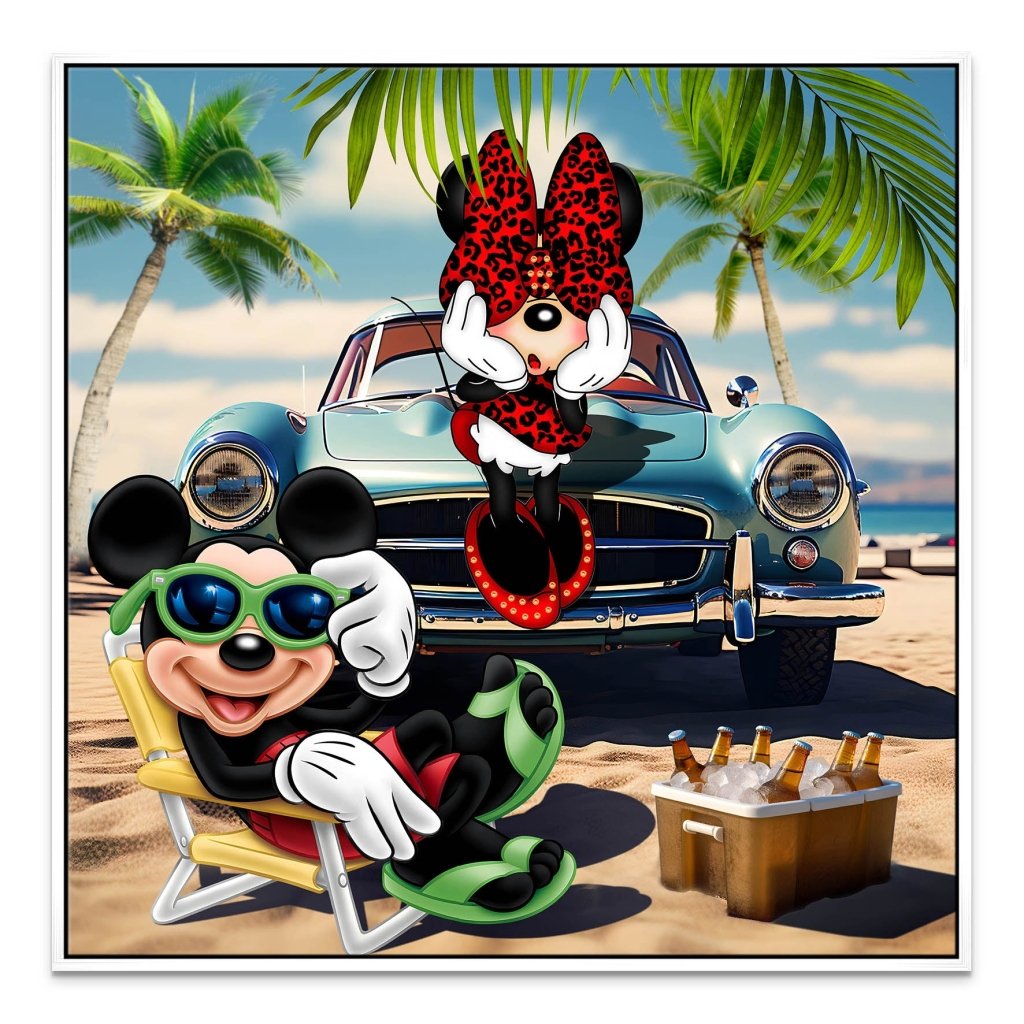 Micky & Minnie Beach Leinwand Bild INGALERIE