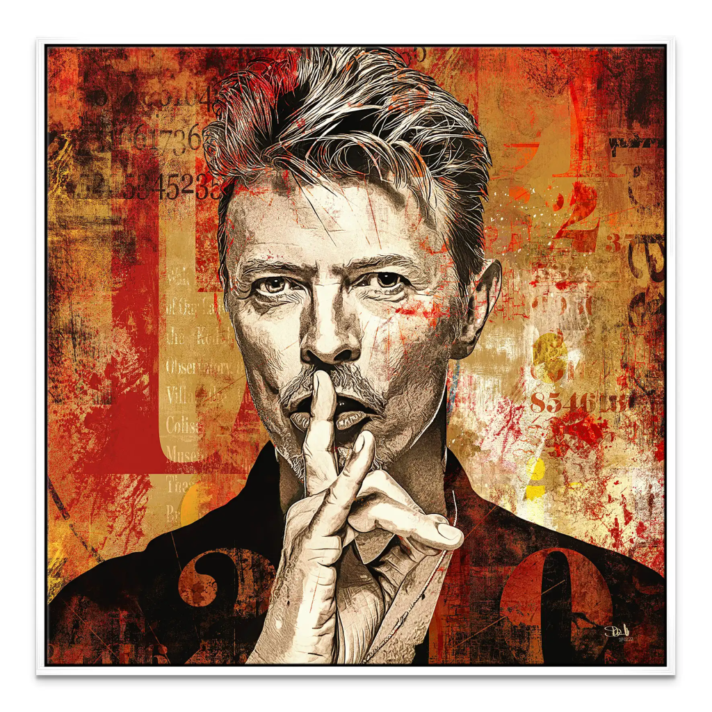 David Bowie Abstrakt Red Style Leinwand Bild INGALERIE