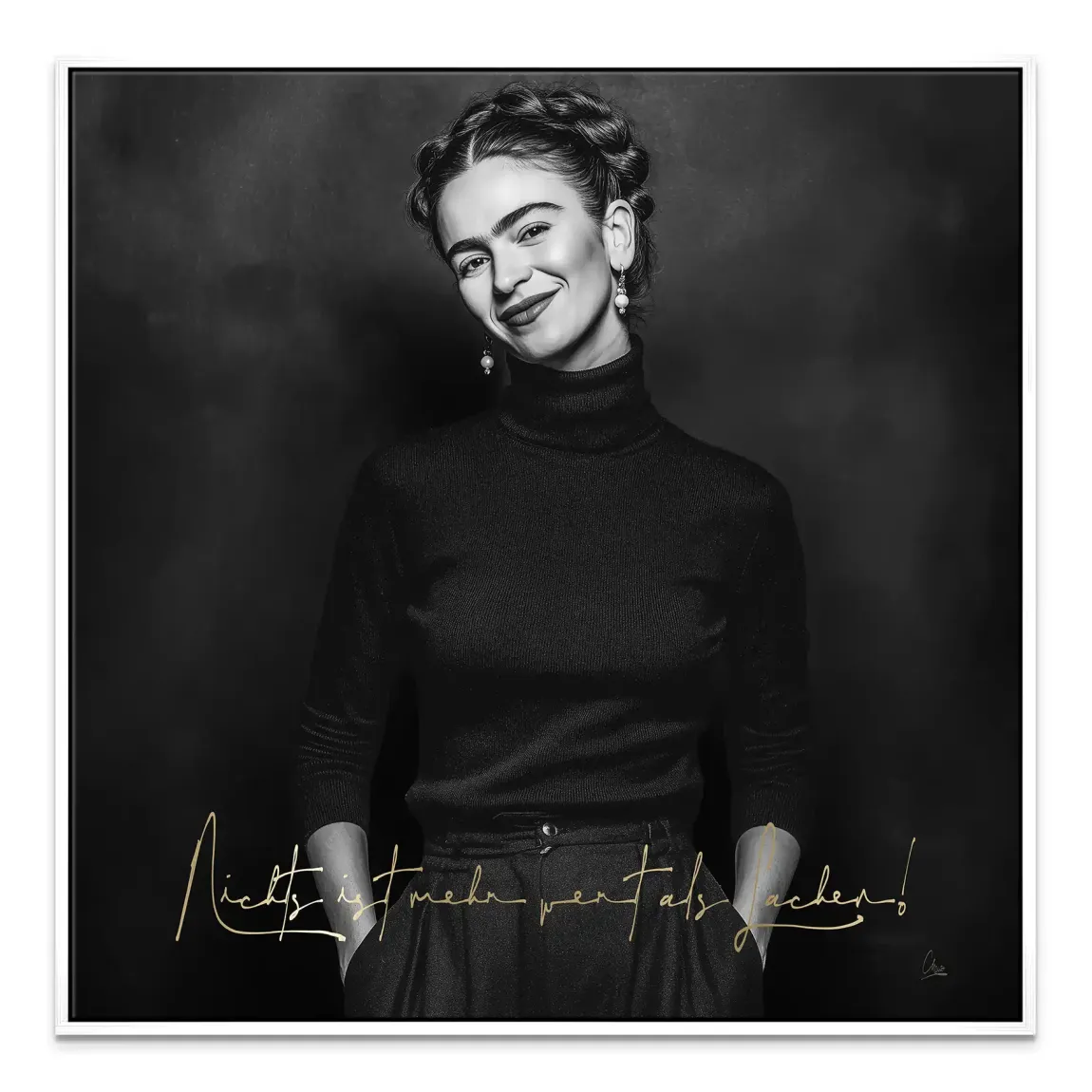 Frida Kahlos Lachen Leinwand Bild