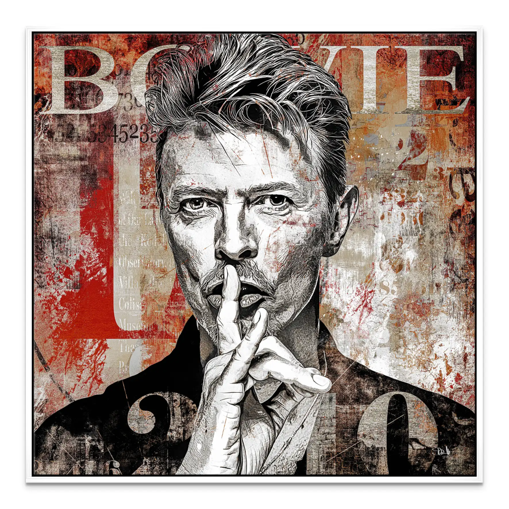 David Bowie Abstrakt Luxury Style Leinwand Bild INGALERIE