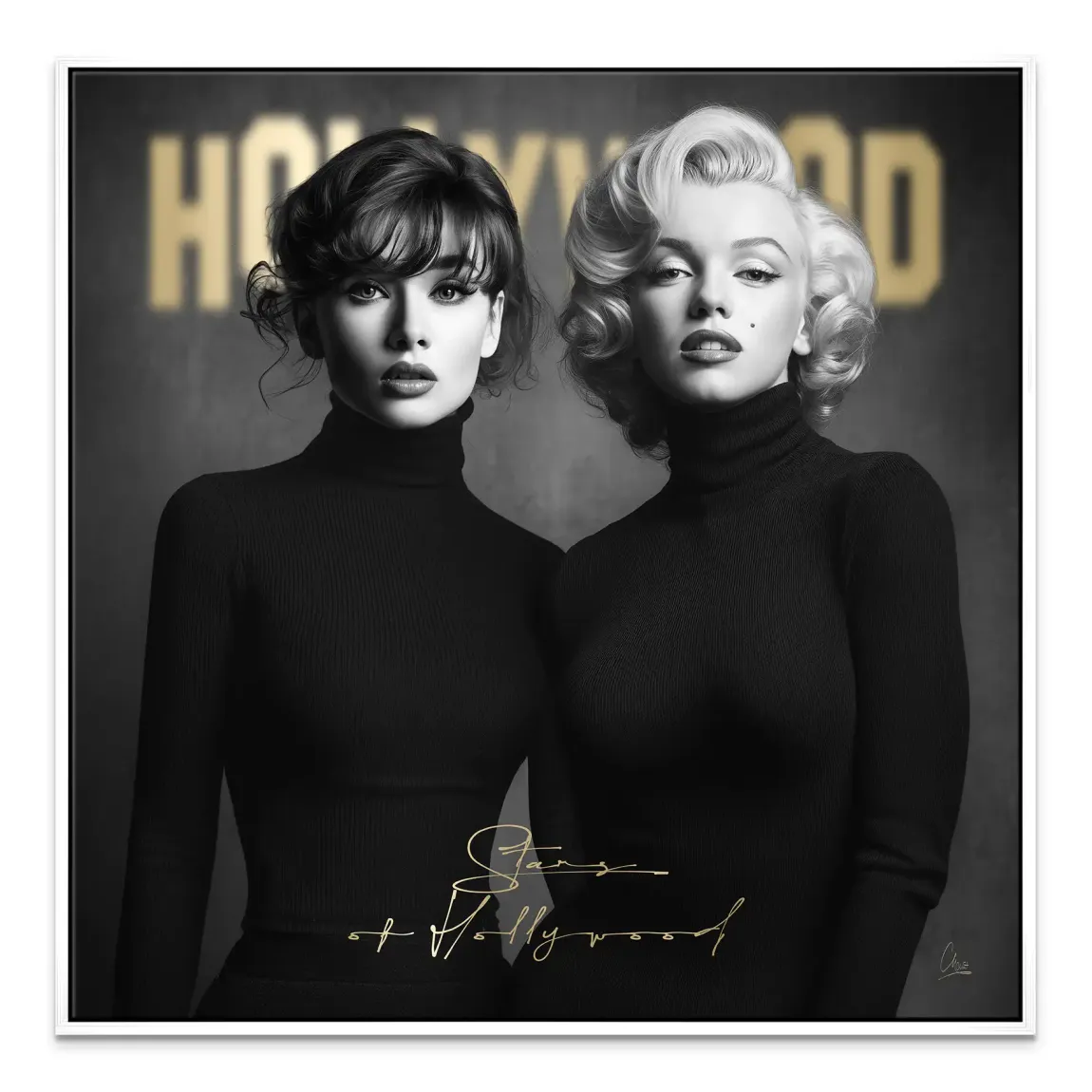 Audrey & Marilyn Hollywood Leinwand Bild