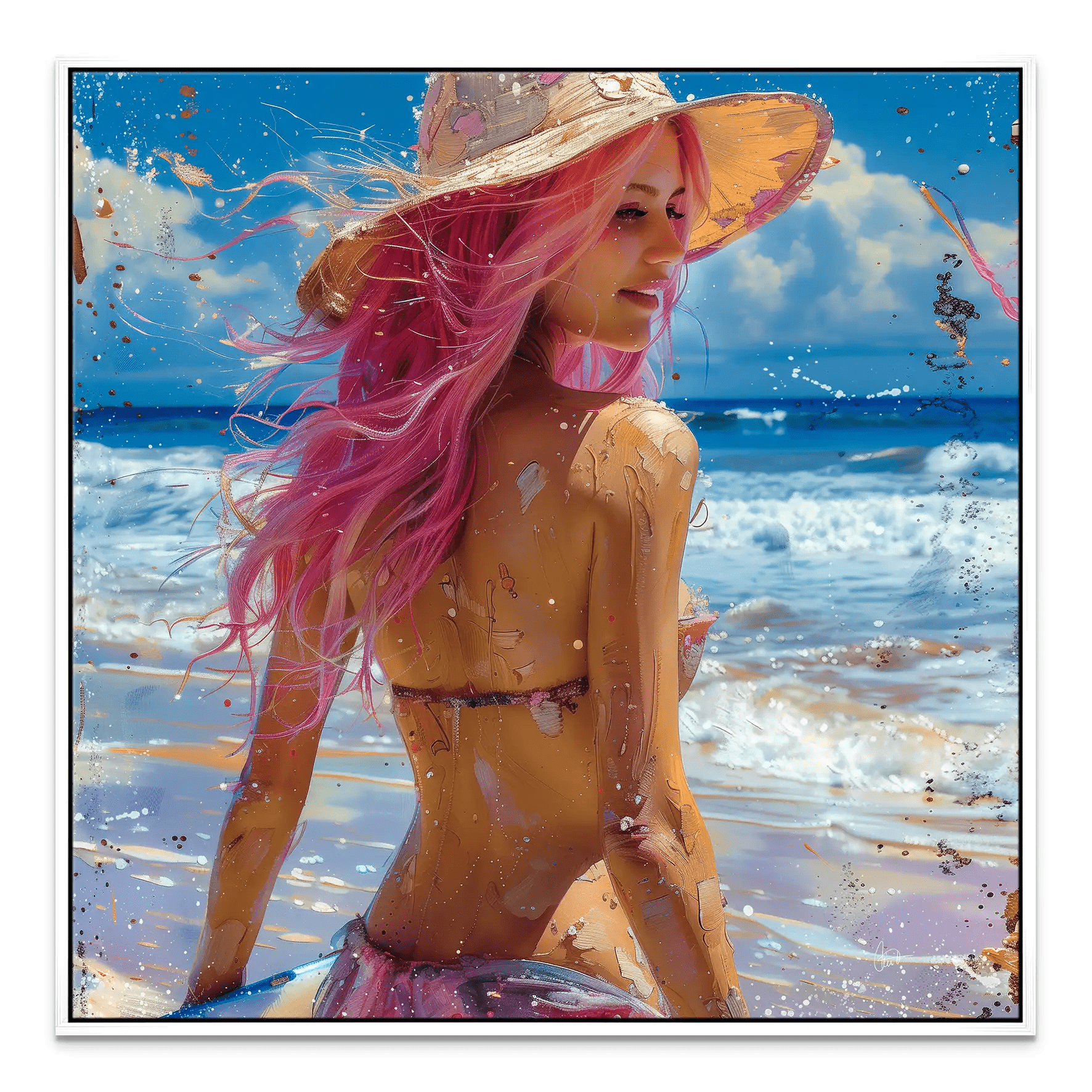 Beach Girl Leinwand Bild INGALERIE