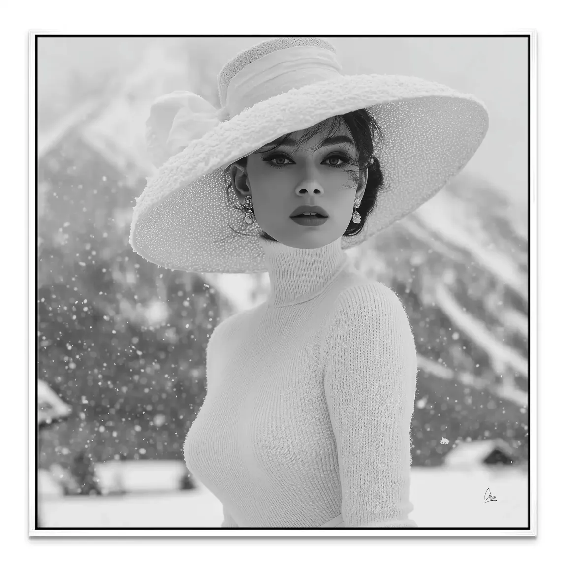 Audrey Hepburn Aspen Portrait Leinwand Bild