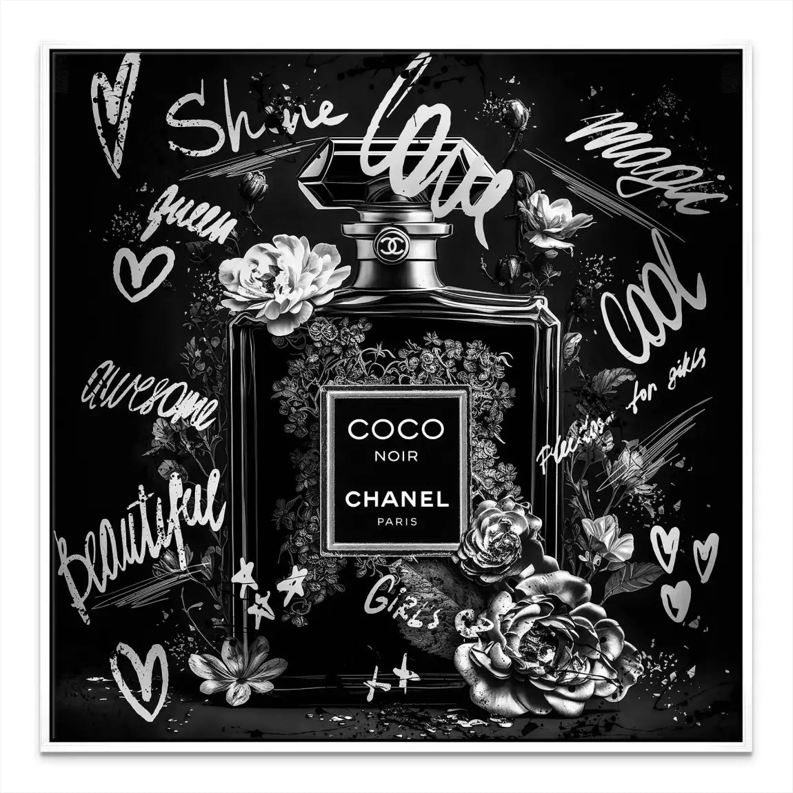 Coco Parfum Black Style Leinwand Bild INGALERIE