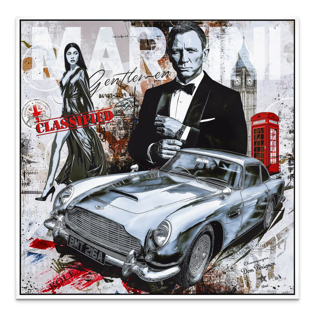 James Bond Martini Style Leinwand Bild INGALERIE