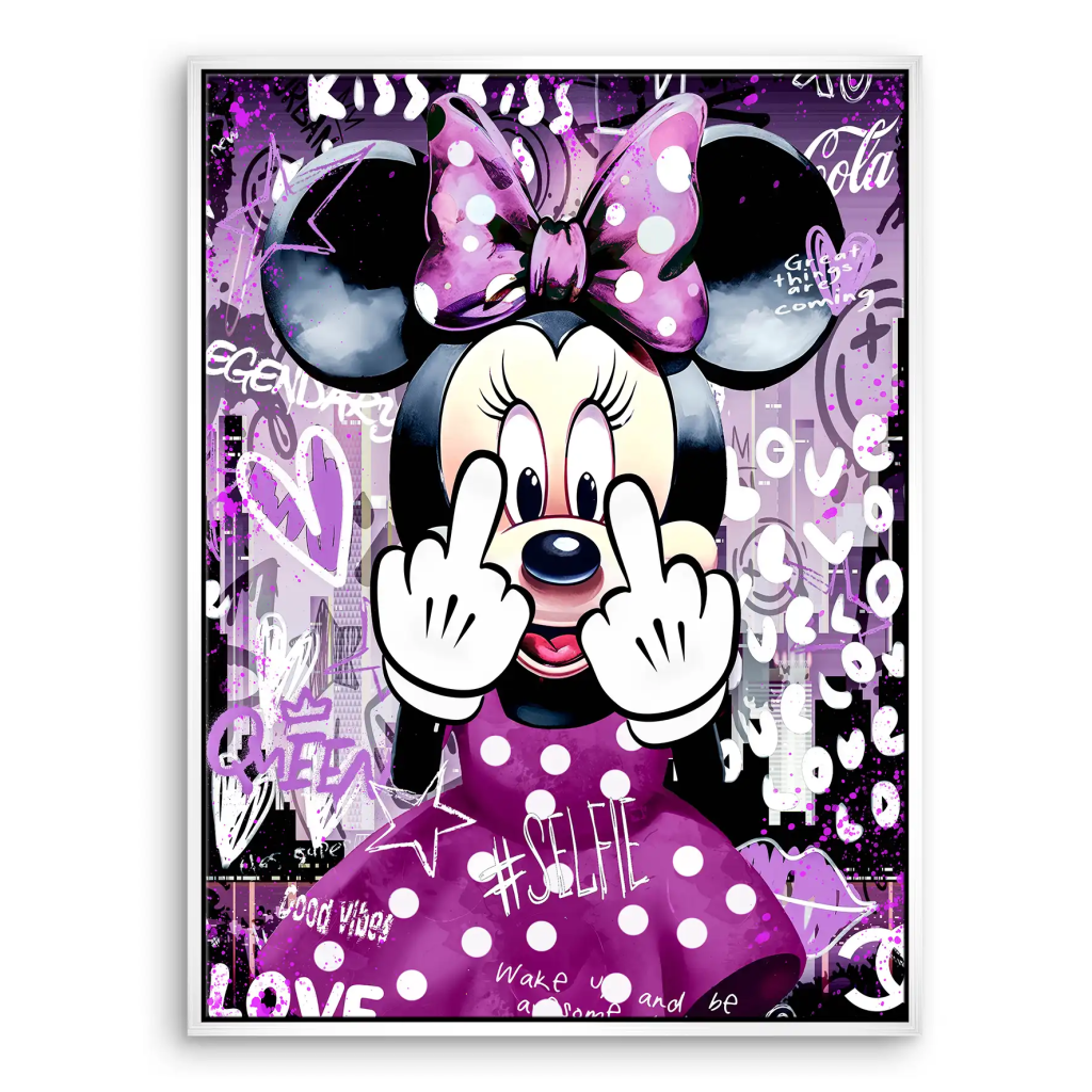 Bad Minnie Pop Art Leinwand Bild INGALERIE