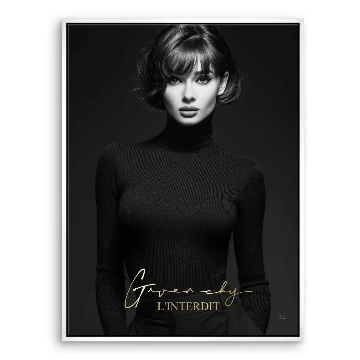 Audrey Givenchy Noir Leinwand Bild