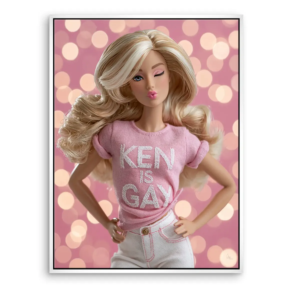 Barbie Ken is Gay Leinwand Bild