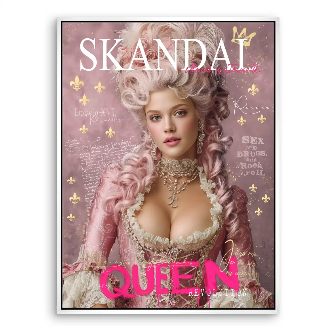 Marie Antoinette Skandal Pop Art Leinwand Bild