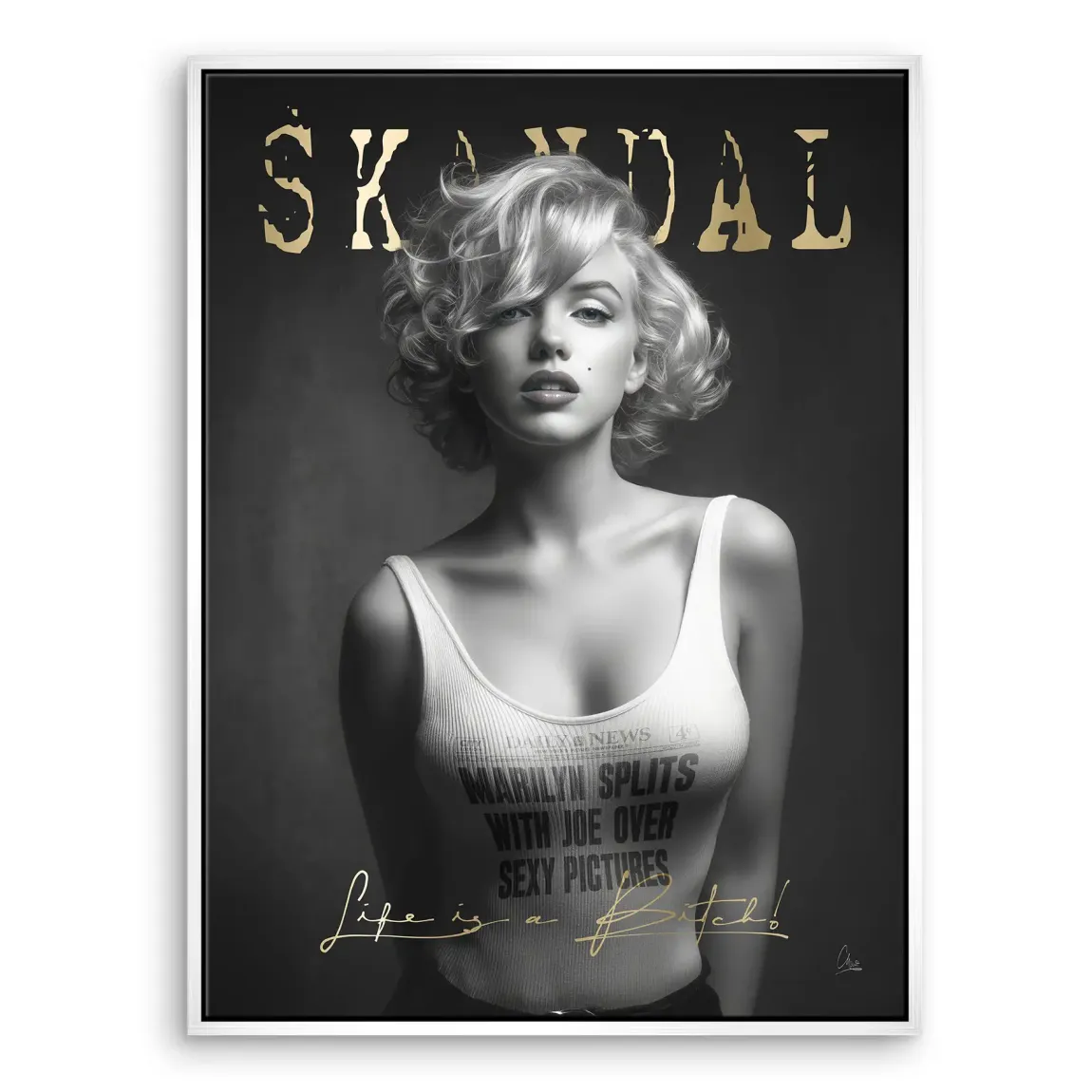 Marilyn Skandal Leinwand Bild