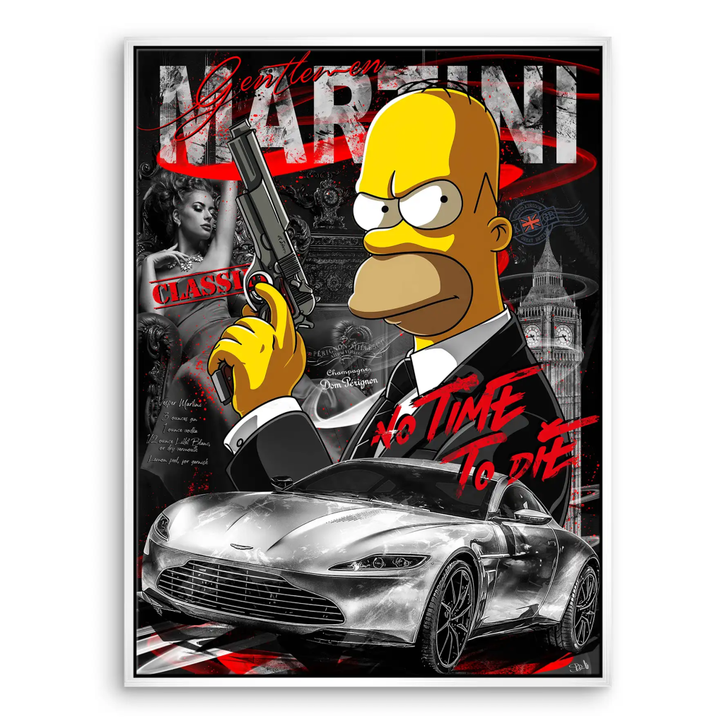 Homer No Time To Die Leinwand Bild INGALERIE