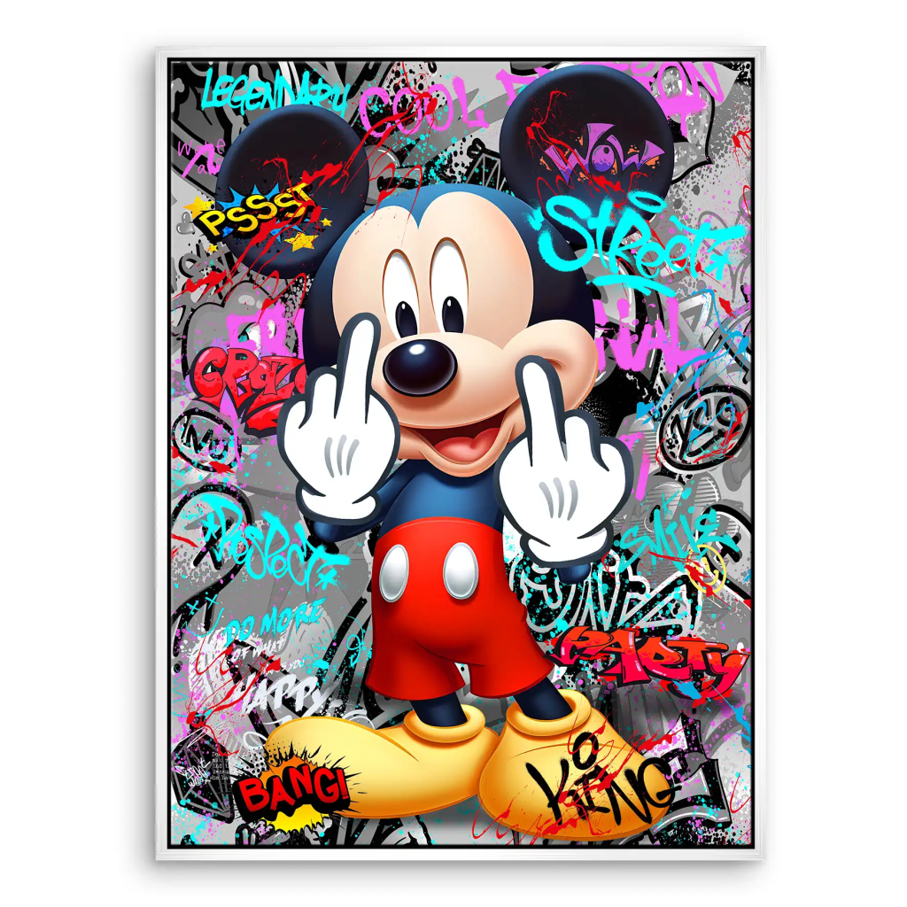 Micky Street Art Style Leinwand Bild INGALERIE