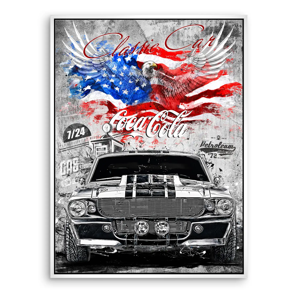 Ford Mustang Pop Art Modern Style Leinwand Bild INGALERIE