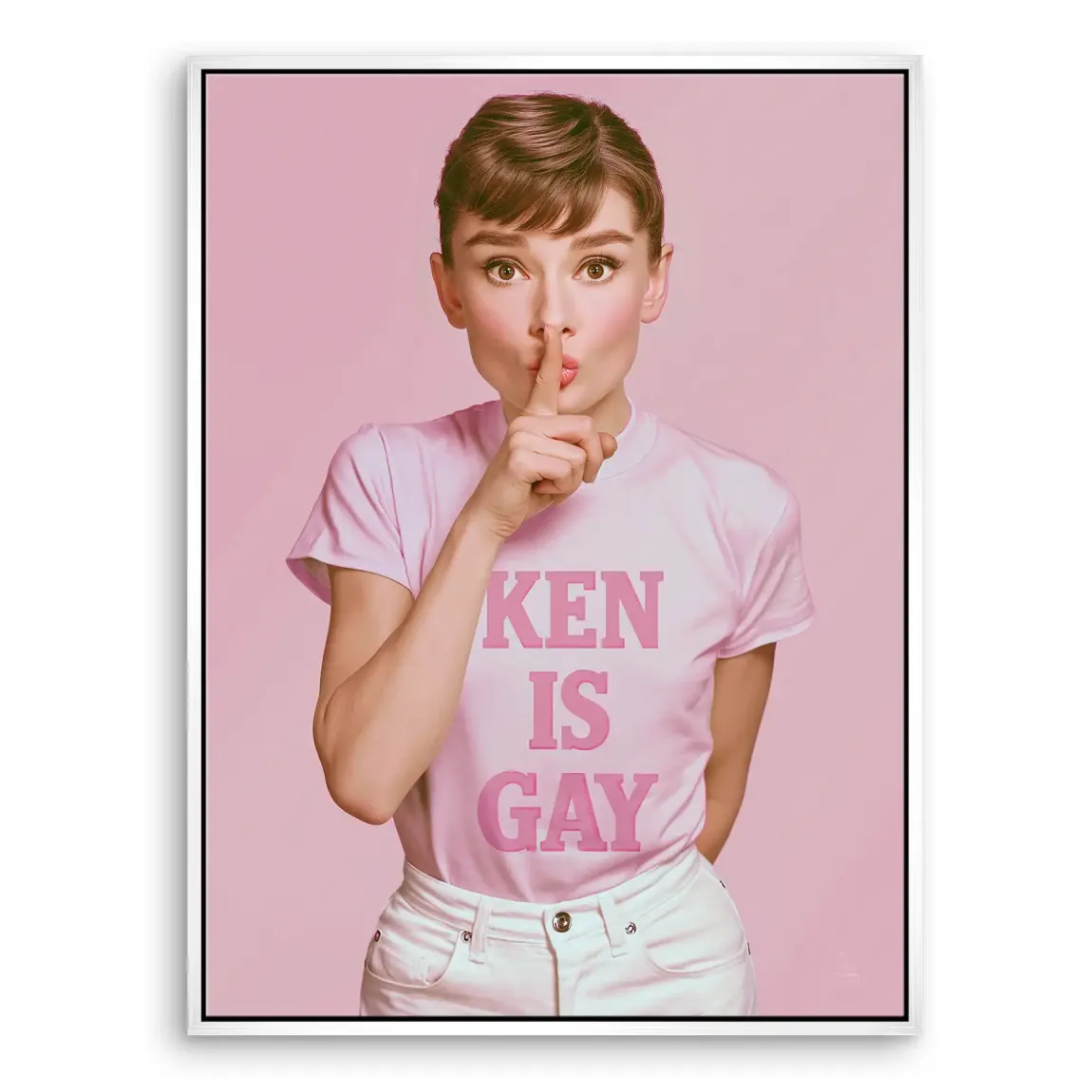 Audrey Hepburn Ken is Gay Leinwand Bild