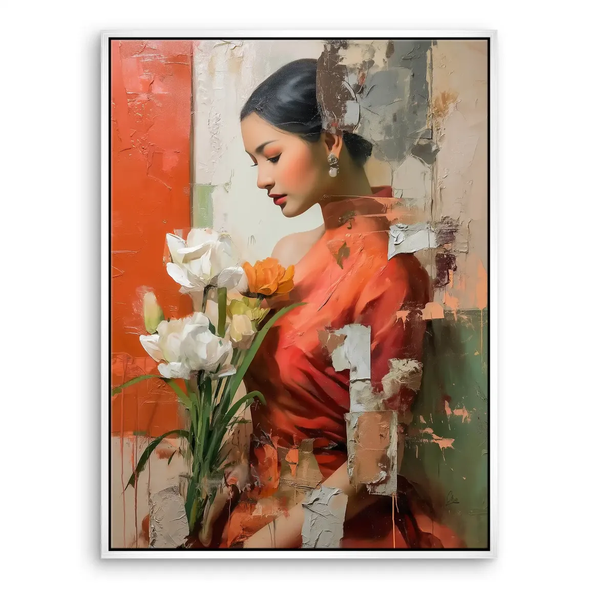 Silent Orchid Beauty Leinwand Bild