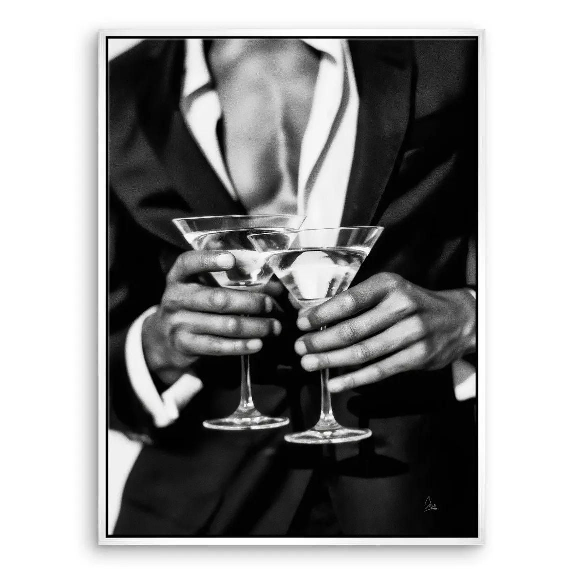 Gentleman Noire Leinwand Bild