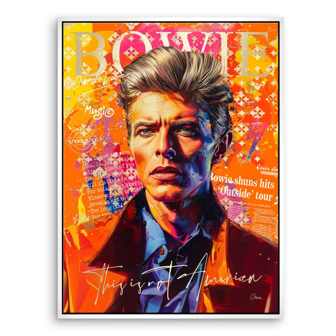 Bowie America Pop Art Leinwand Bild INGALERIE