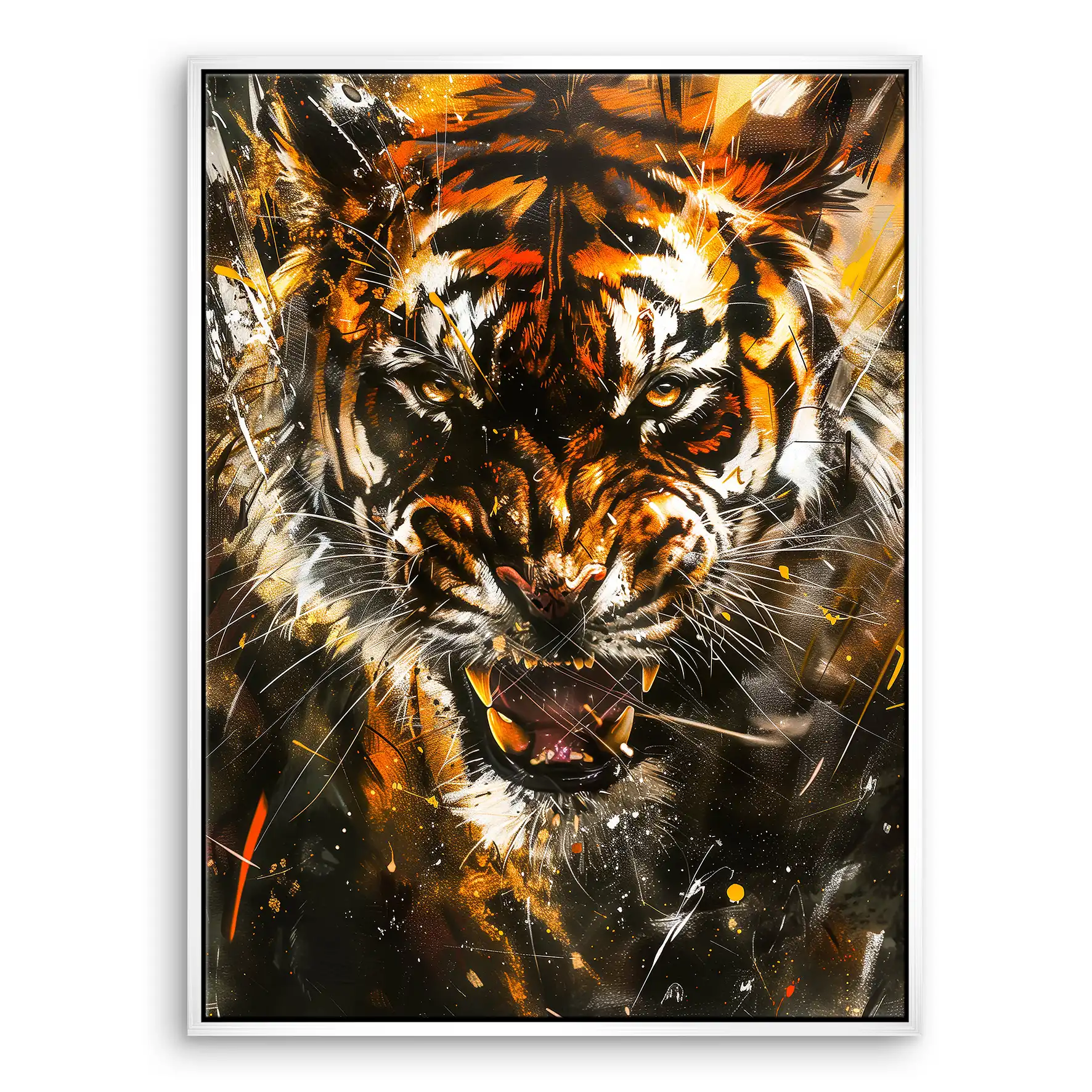 Tiger Abstrakt Leinwand Bild INGALERIE