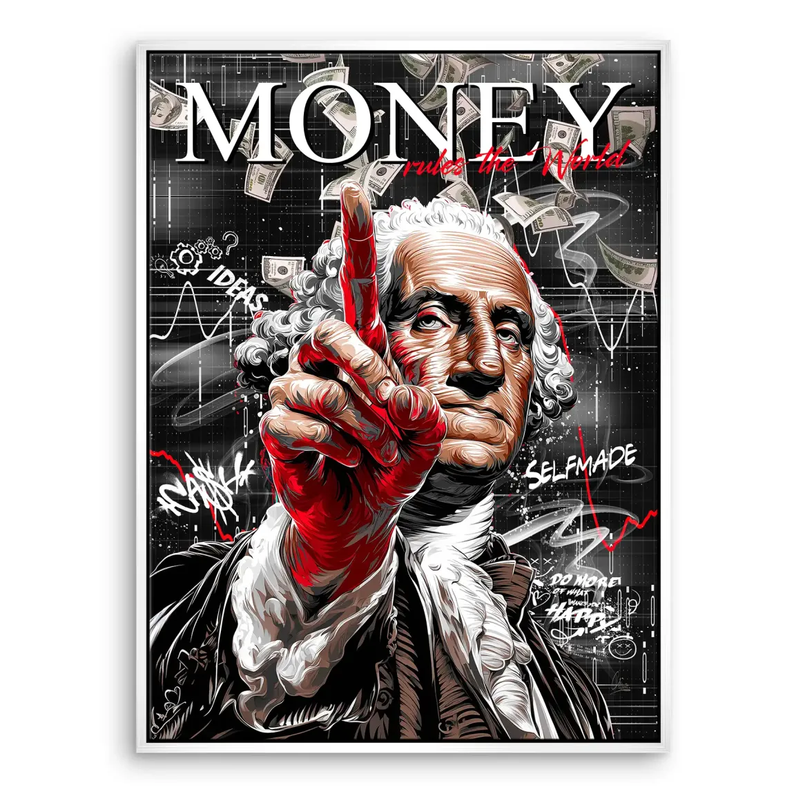 Money Leader Wallstreet Leinwand Bild