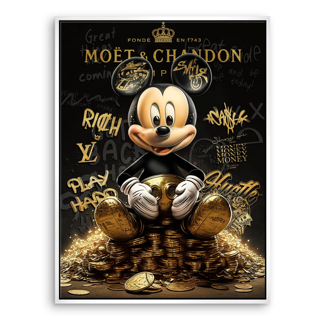 Micky Gold Motivation Pop Art Leinwand Bild INGALERIE