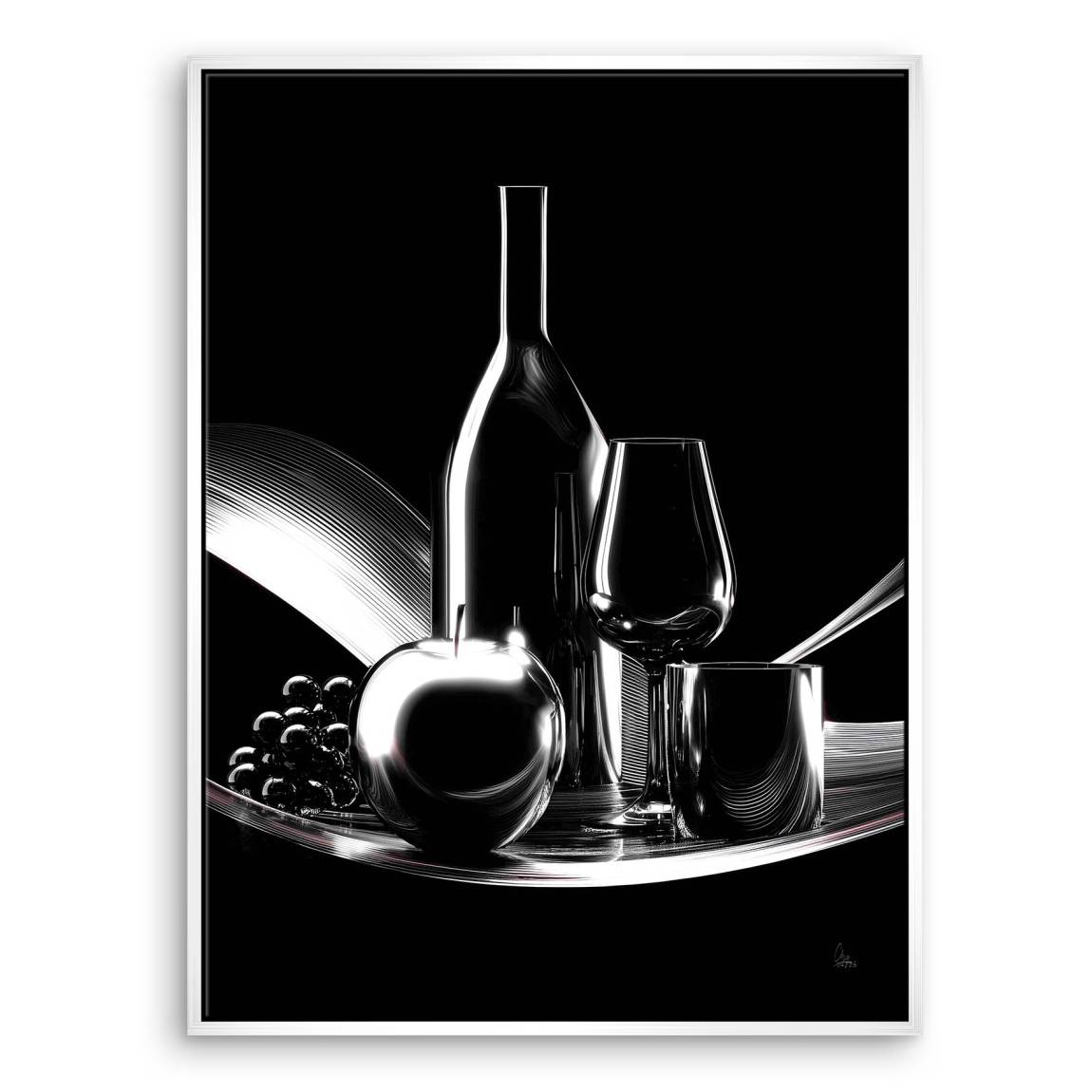 Wein Noir Leinwand Bild