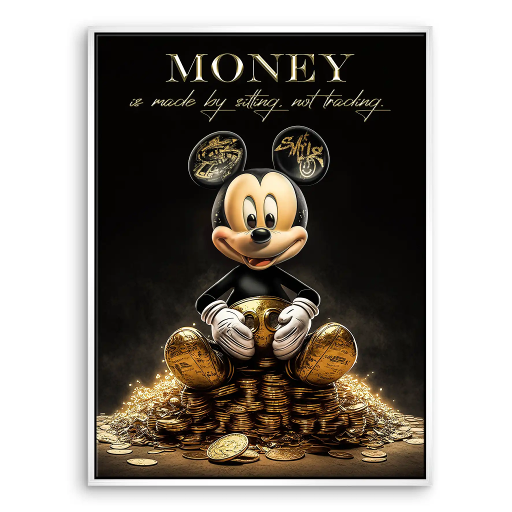 Micky Gold Motivation Leinwand Bild INGALERIE