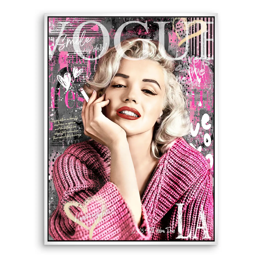 Pop Art Marilyn Monroe Vogue Leinwand Bild INGALERIE