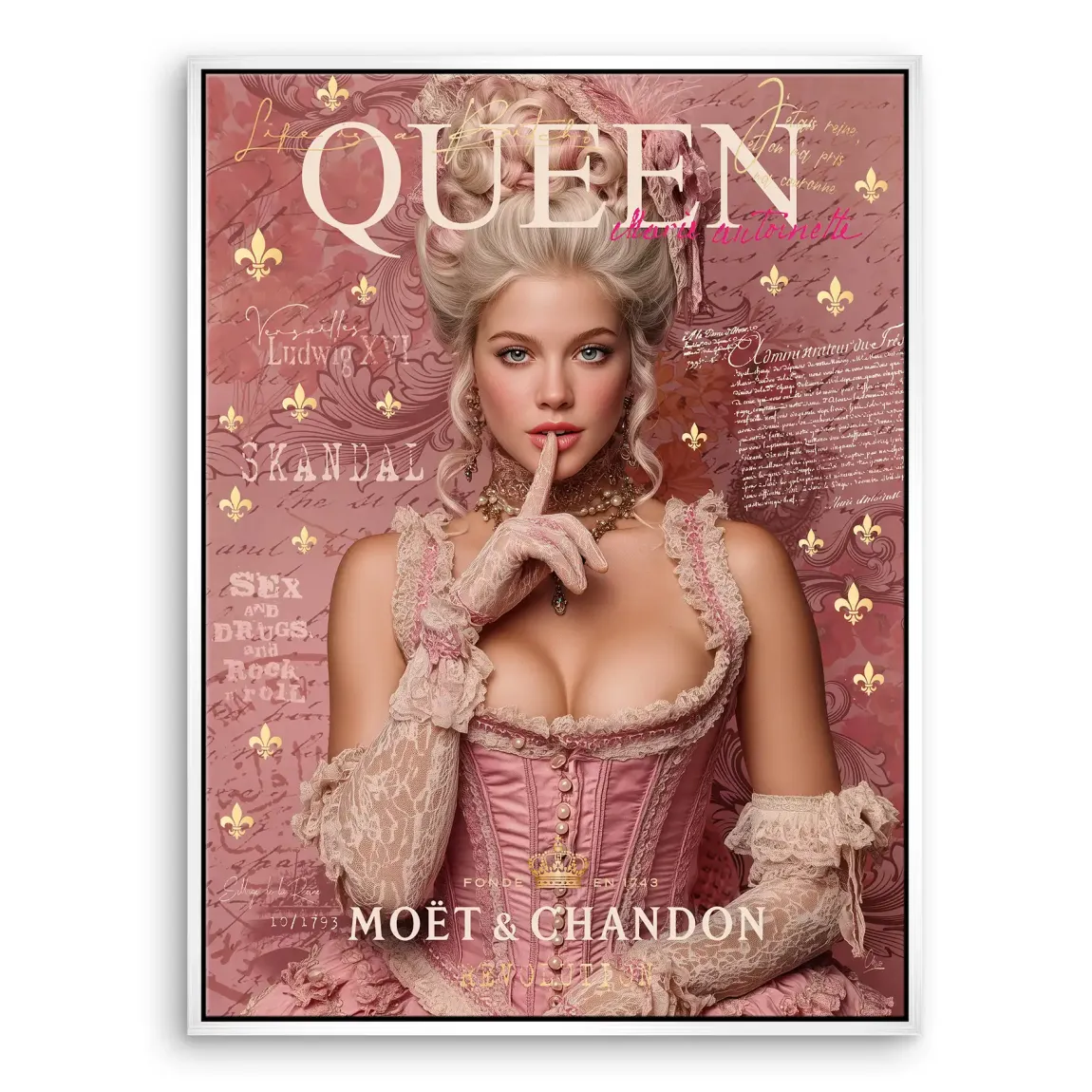 Marie Antoinette Rebellion Pop Art Leinwand Bild