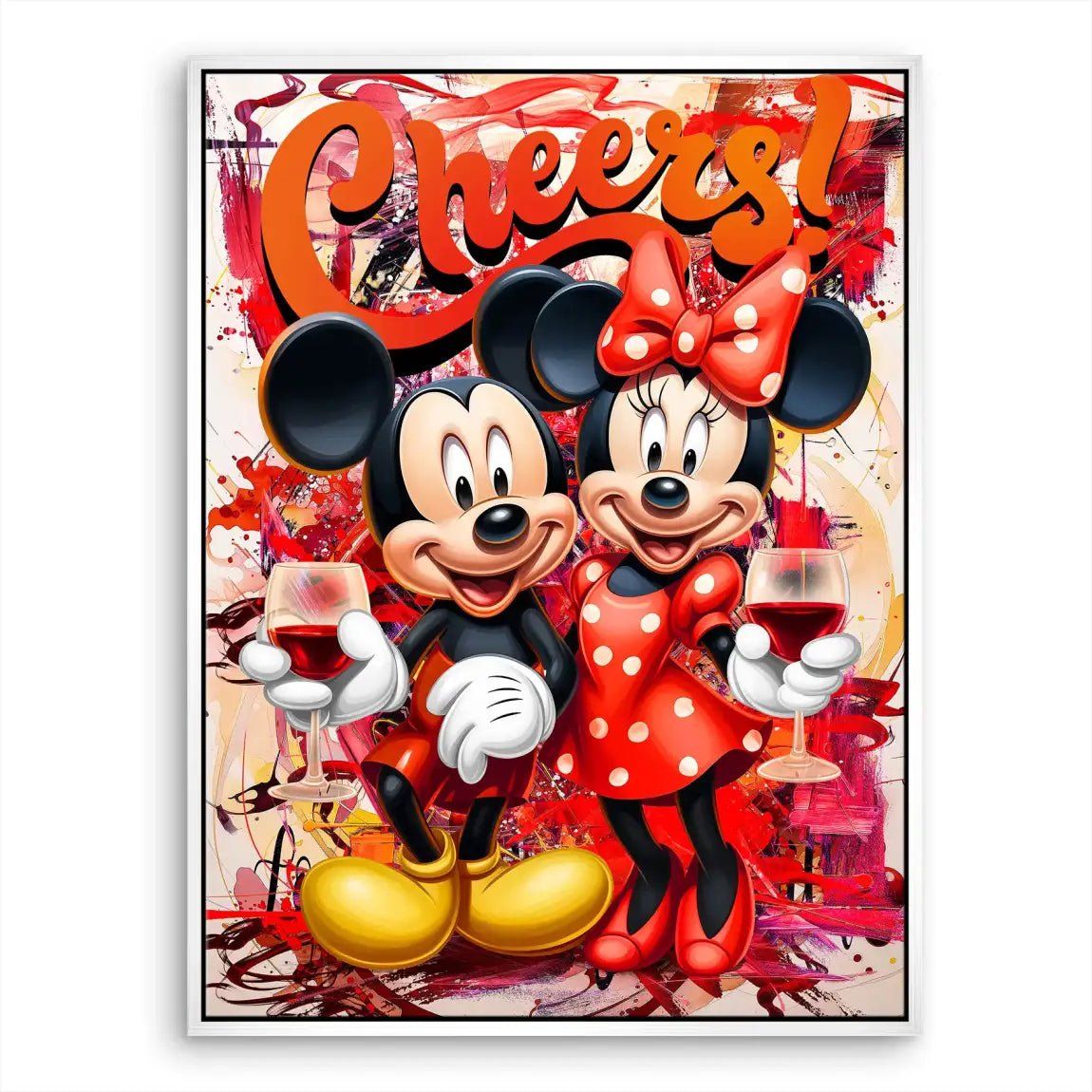 Micky u. Minnie Cheers Leinwand Bild INGALERIE