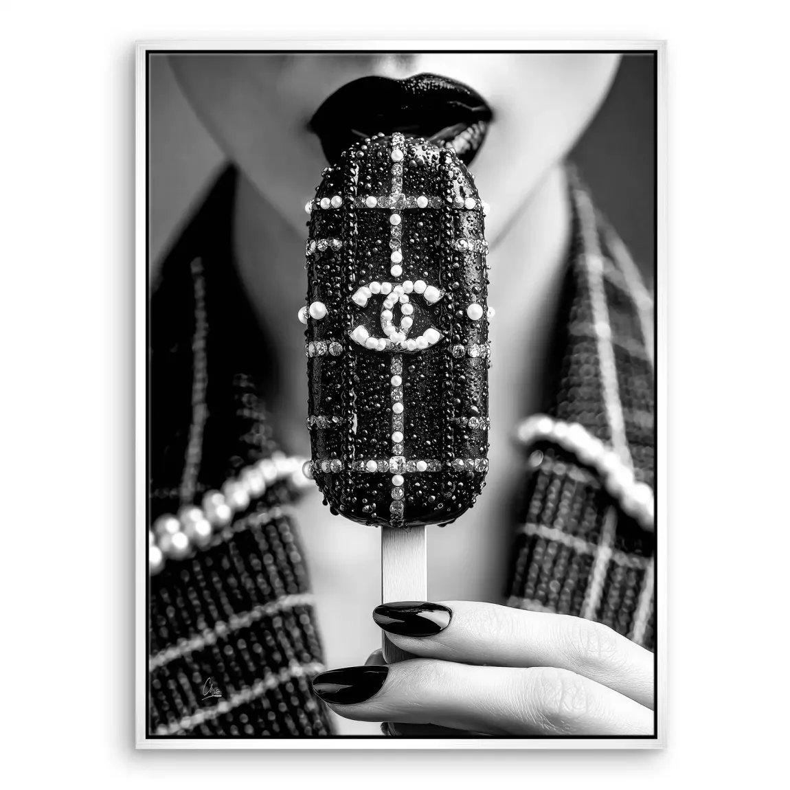 Noir Ice Couture Chanel Leinwand Bild