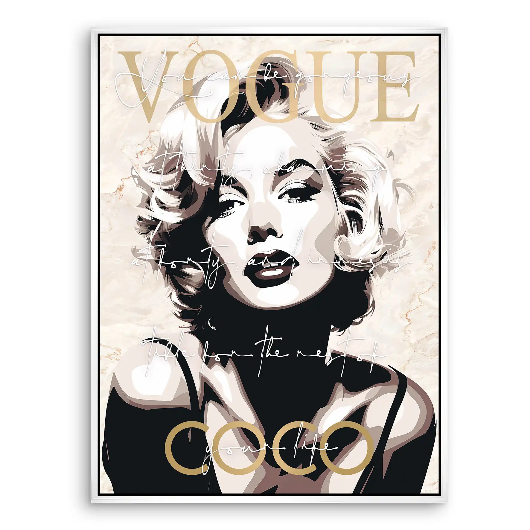 Marilyn Monroe Vogue Coco Leinwand Bild INGALERIE